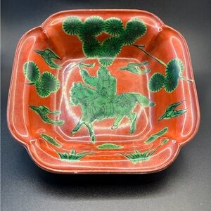 Vintage Chinese Horseman Dish by Fitz & Floyd